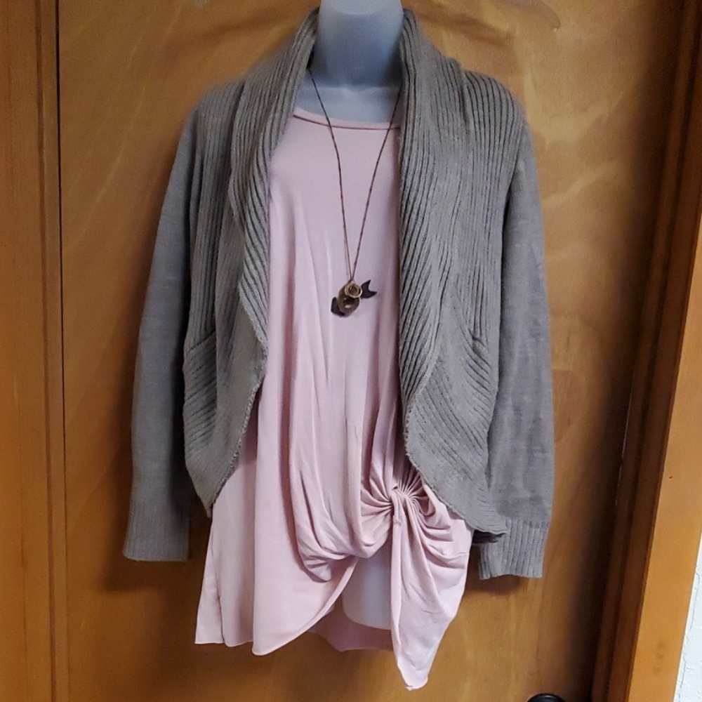 Brown sweater cardigan